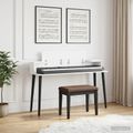 vidaXL Štúdiový stôl Biela 110 x 36 x 19,5 cm Kompozitné drevo