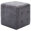 vidaXL Nočné stolíky 2 ks sivé 30x30x30 cm umelá semišová koža