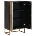 vidaXL Highboard Mosadzná 53,5 x 30 x 95 cm