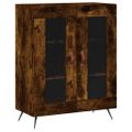 vidaXL Vysoká skrinka dymový dub 69,5x34x180 cm spracované drevo