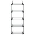 vidaXL Dverový organizér s 5 policami 52x20x135 cm hliník