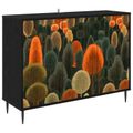 vidaXL Servírovacia skriňa ZAANDAM Čierny dub 102 x 33 x 76 cm