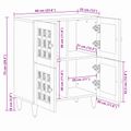 vidaXL Servírovacia skriňa Orech 60 x 33 x 75 cm Masívne mango drevo
