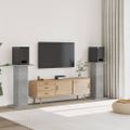 vidaXL Stojany na reproduktor 2ks betónové 30x30x95cm kompozitné drevo