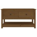 vidaXL Konferenčný stolík medovo-hnedý 102x49x55 cm borovicový masív