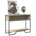 vidaXL Konzolový stolík dub sonoma 100x35x74,5 cm kompozitné drevo