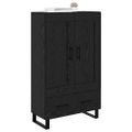 vidaXL Highboard Čierny dub 69,5 x 31 x 115 cm Kompozitné drevo