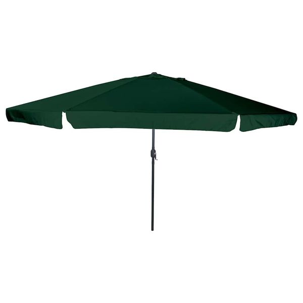 vidaXL Záhradný slnečník Zelená 394 x 394 x 248 cm Polyester a oceľ