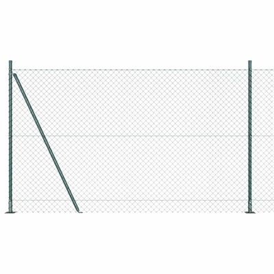 vidaXL Zvarené drôtené pletivo s betónovým základom 10 x 1,4 m Zelená