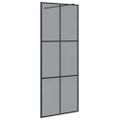 vidaXL Stena walk-in sprchy Čierna 80 x 195 cm tvrdené sklo