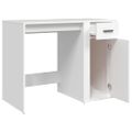 vidaXL Stôl biely 100x49x75 cm spracované drevo