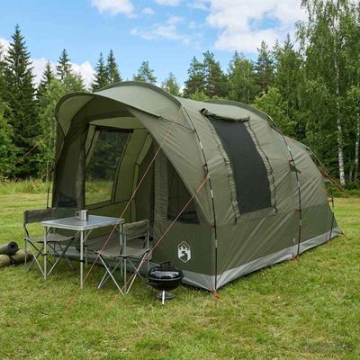 vidaXL Tunelový stan so strechou Olivovo zelená 400 x 260 x 200 cm