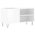vidaXL Skrinka na platne lesklá biela 85x38x48 cm kompozitné drevo