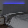 vidaXL Čelo postele s LED bledosivé 160x5x118/128 cm látka