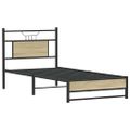 vidaXL Posteľný rám bez matraca dub sonoma 90x200 cm kompozitné drevo