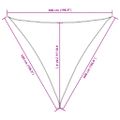 vidaXL Tieniaca plachta, oxford, trojuholníková 5x5x5 m, béžová
