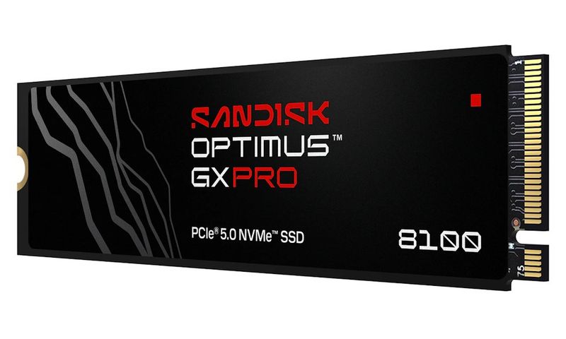 SANDISK Optimus GX PRO 8100 NVMe 4TB SSD / NVMe M.2 PCIe Gen5 / Interní / M.2 2280 SSD disk, 4TB, M.2 2280, PCIe 5.0 x4, NVMe 2.0, ctení 14 900 MB/s, zápis 14 000 MB/s, DRAM cache, nCache 4.0, TBW 2400