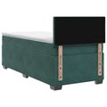 vidaXL Posteľ boxspring s matracom Tmavozelená 100 x 200 cm Zamat