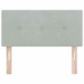 vidaXL LED hlavová doska s LED pásikmi Svetlosivá 80 cm Zamat