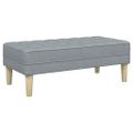 vidaXL lavička s vankúšom Svetlosivá 113 x 57 x 39 cm látka