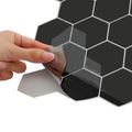 vidaXL Hexagónová dlažba 20 ks Čierna 30 x 30 cm Polyuretán a PET