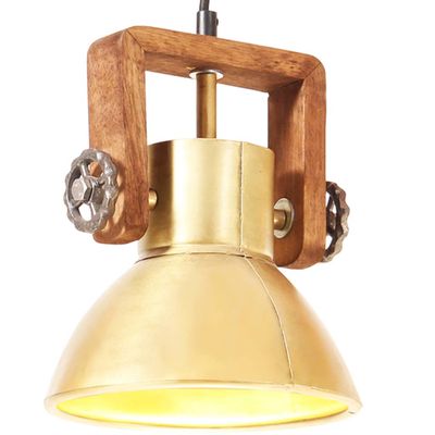 vidaXL Industriálna závesná lampa 25 W mosadzná 19 cm okrúhla E27