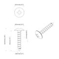vidaXL Drevo skrutky 2 ks Strieborná M4 x 28 mm Oceľ