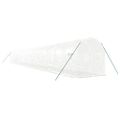 vidaXL Fóliovník s oceľovým rámom biely 36 m² 18x2x2 m