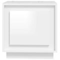 vidaXL Nočný stolík lesklý biely 44x35x45 cm spracované drevo