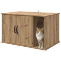 vidaXL Mačka Dom Dub artisan 85 x 55 x 50,5 cm Kompozitné drevo