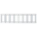 vidaXL Gabiónová vyvýšená posteľ 3 ks 400 x 100 x 60 cm Strieborná