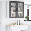 vidaXL Nástenný sklenený kabinet LUCCA Čierna 80 x 31 x 80 cm