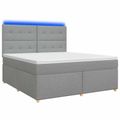 vidaXL Posteľ boxspring s matracom Svetlosivá 140 x 190 cm Látka