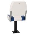 vidaXL Skladacie sedadlo do lode, sada 1, modro-biele 41x36x48 cm