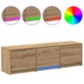 vidaXL TV skriňa s LED 140 x 34 x 40 cm Remeselnícky dub