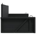 vidaXL Hojdacia lavica čierna 119x56x48 cm polyratan
