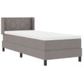 vidaXL Posteľ s pružinovým rámom Sivohnedá 200 x 80 cm látka