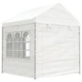 vidaXL Altánok so strechou, biely 8,92x2,28x2,69 m, polyetylén