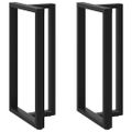 vidaXL Nohy barového stola v tvare T, 2 ks, čierne, 60x35x(110-111) cm, oceľové