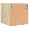 vidaXL Nočné skrinky so sklenenými dverami 2 ks dub sonoma 35x37x35 cm