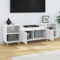 vidaXL TV skrinka lesklá biela 160x35x55 cm spracované drevo