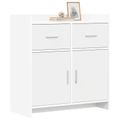 vidaXL Servírovacia skriňa Biela 75 x 36 x 80 cm Kompozitné drevo
