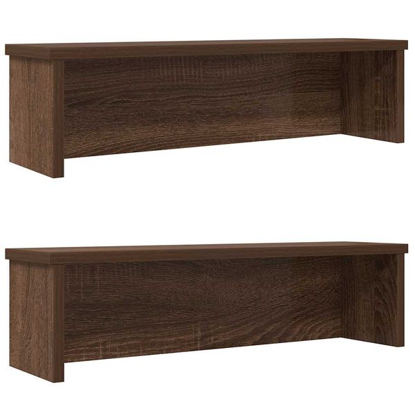 vidaXL kuchynské stojany stohovateľné 2 ks hnedý dub 50x15x16 cm