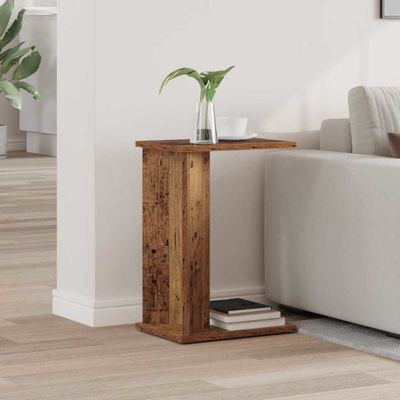 vidaXL Koncový stôl Staré drevo 35 x 25 x 50 cm Kompozitné drevo