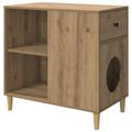 vidaXL Mačka Dom Dub artisan 72 x 42,5 x 70 cm Kompozitné drevo