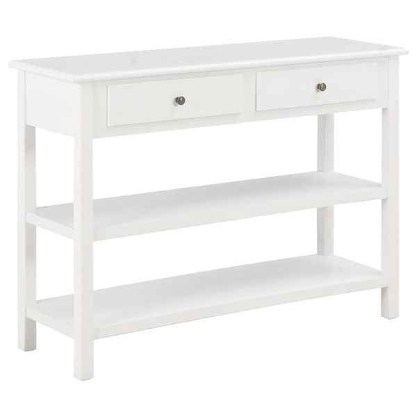 vidaXL Komoda z drevotriesky biela 110x35x80 cm
