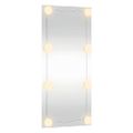 vidaXL Nástenné zrkadlo s LED svetlami 30x80 cm sklo obdĺžnik