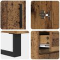 vidaXL Highboard 2 ks Staré drevo 69,5 x 34 x 180 cm