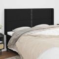 vidaXL Čelo postele so záhybmi čierne 203x16x118/128 cm látka
