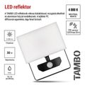 LED reflektor EMOS ZS2932 TAMBO so senzorom pohybu, 30 W, 3000 lm, čierny
